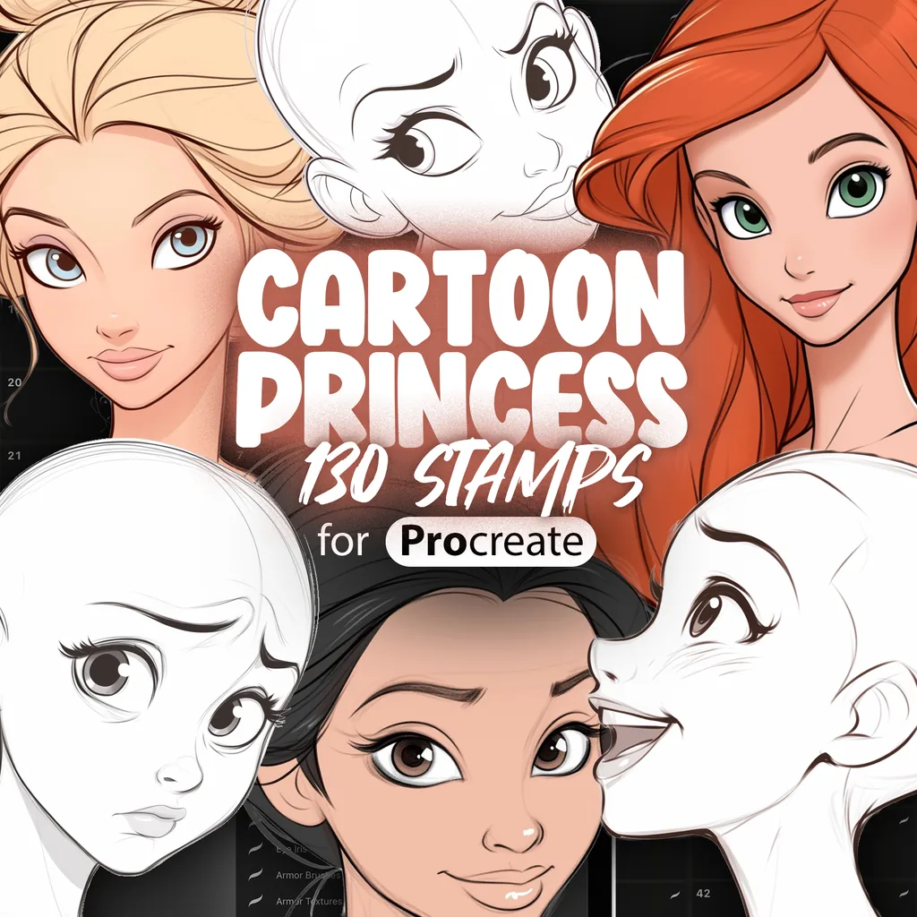 Cartoon Princesses Stamps pack cover